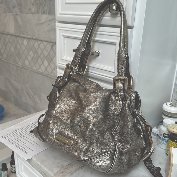 Large Pewter/metallic Burberry handbag - Picture 13 of 16